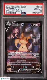 2022 Pokemon Sword & Shield Brilliant Stars Mimikyu V #TG16 Full Art PSA 10 Gem